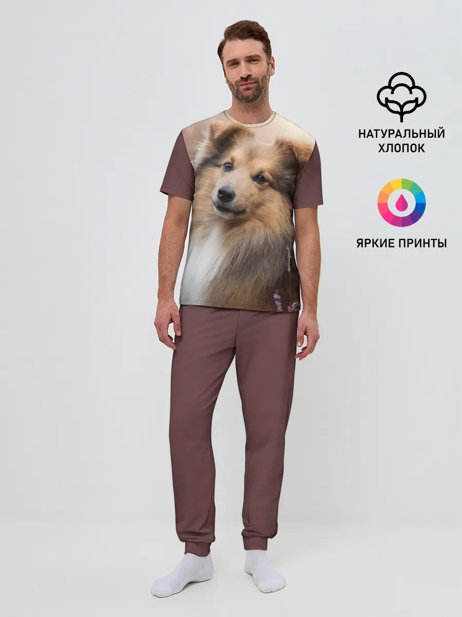 Мужская пижама с брюками / Шелти