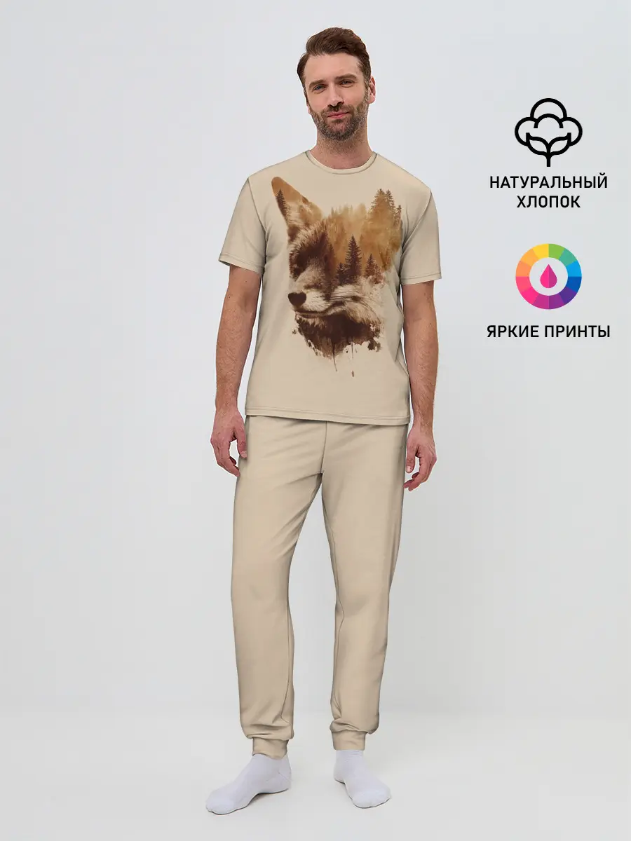 Мужская пижама с брюками / Лесной Лис