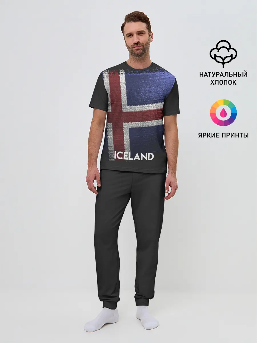 Мужская пижама с брюками / Iceland