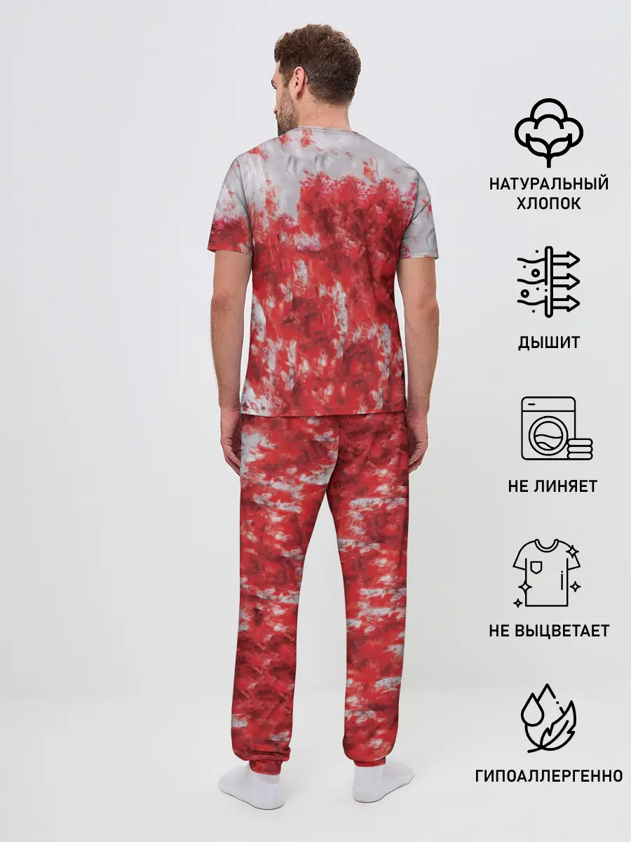 Мужская пижама с брюками / Кровь