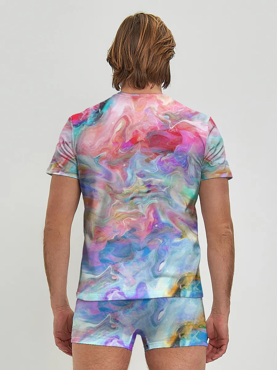 Мужские трусы с футболкой / Радужное небо