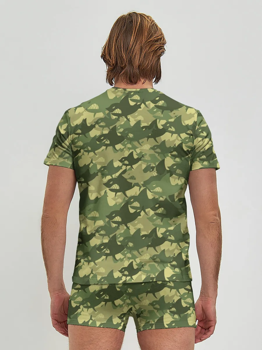 Мужские трусы с футболкой / Акулы