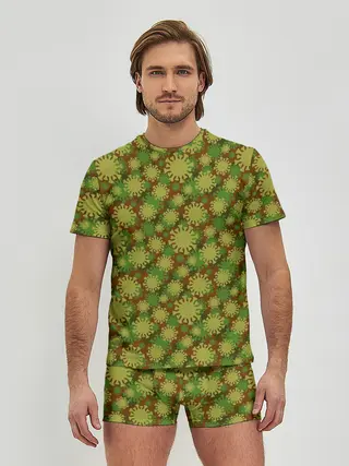 Мужские трусы с футболкой / КоронаВирус