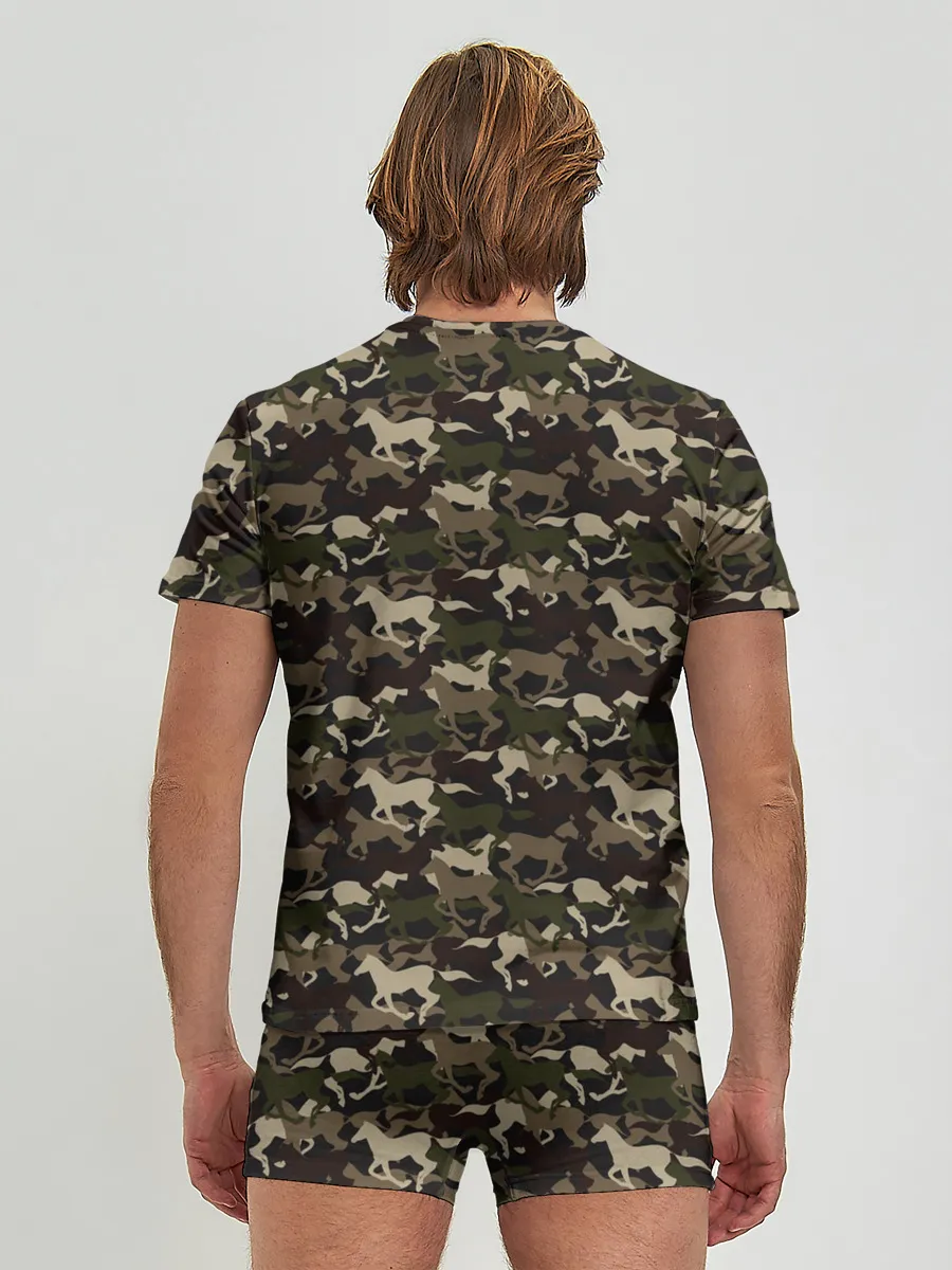 Мужские трусы с футболкой / Лошади