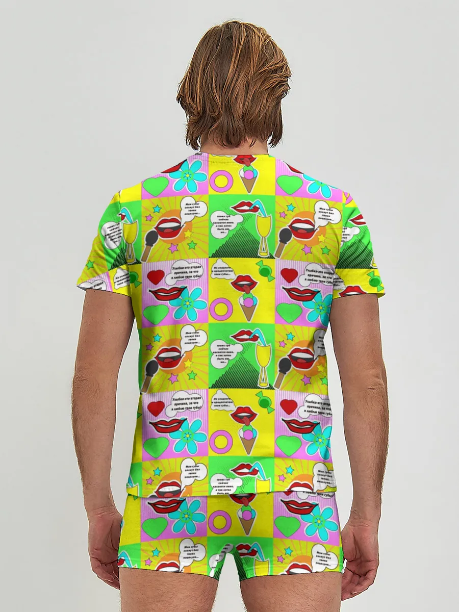 Мужские трусы с футболкой / Поэзия губ