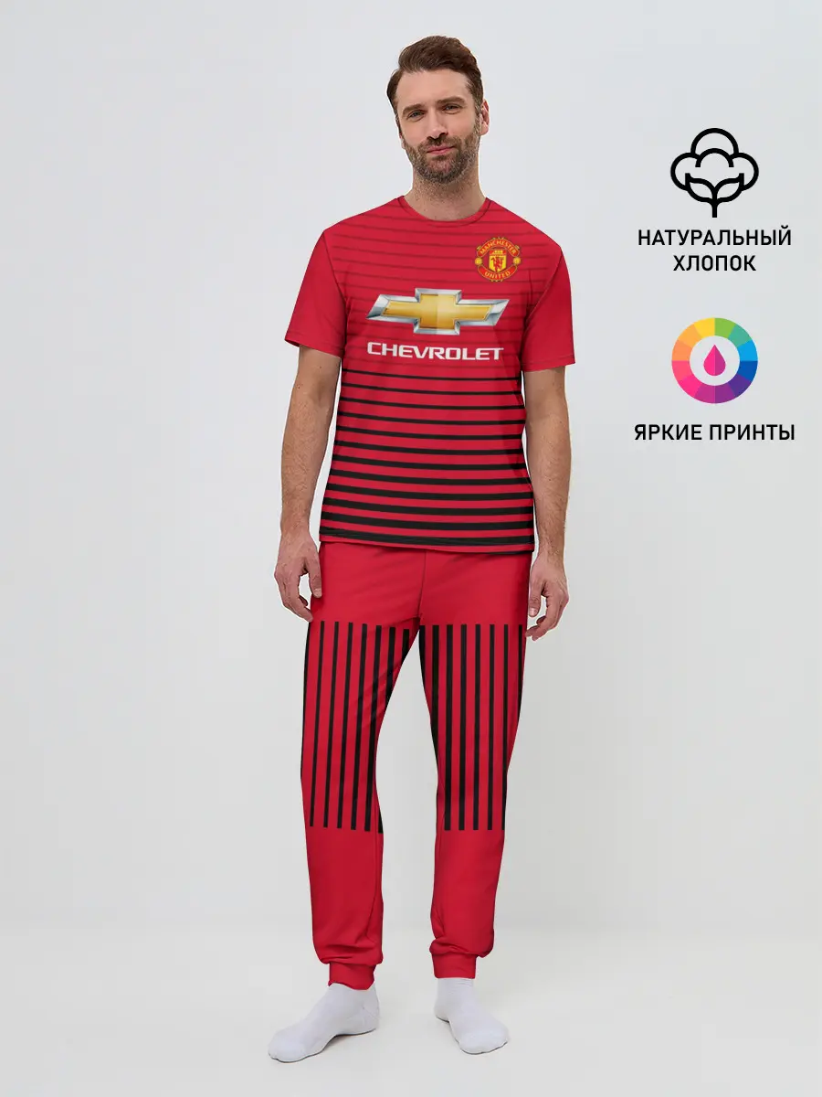 Мужская пижама с брюками / Man United Форма Home 18/19