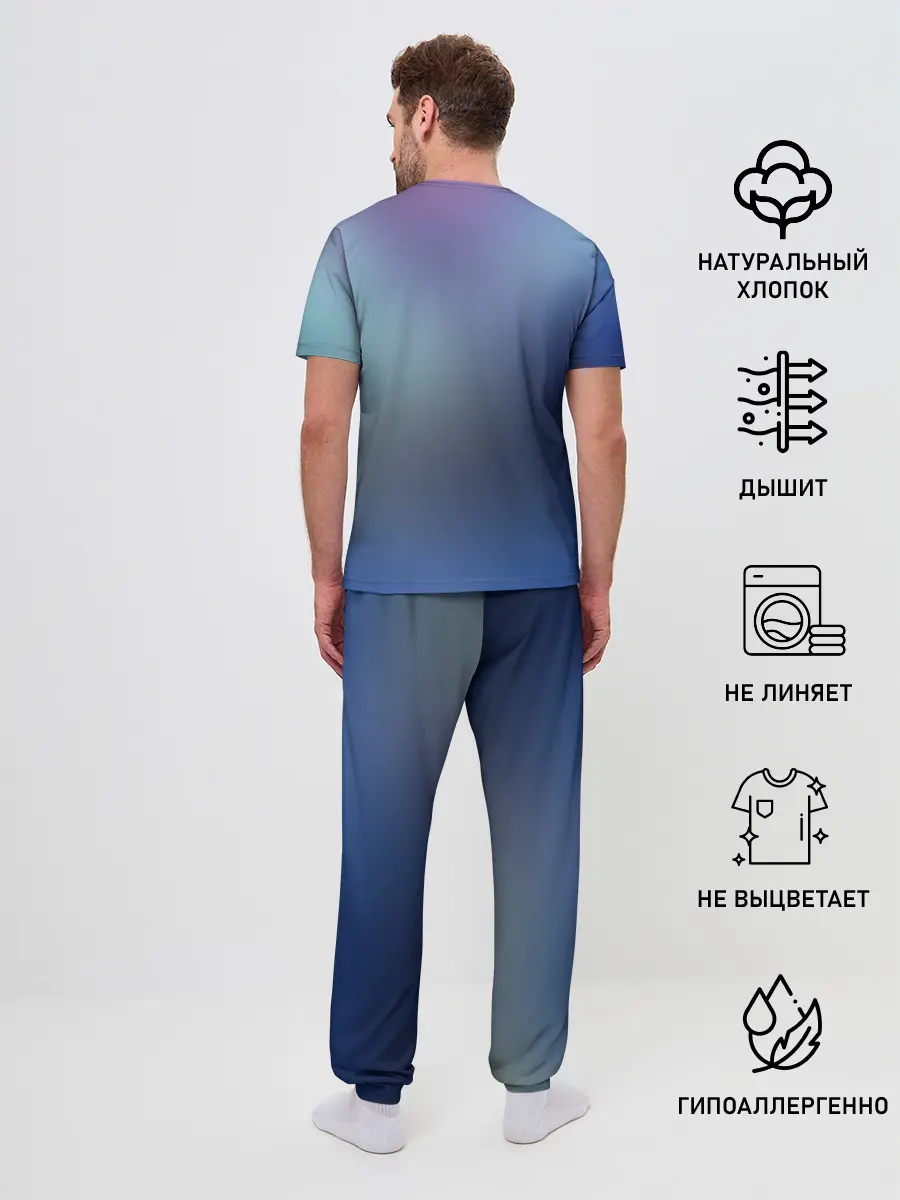 Мужская пижама с брюками / Крылья