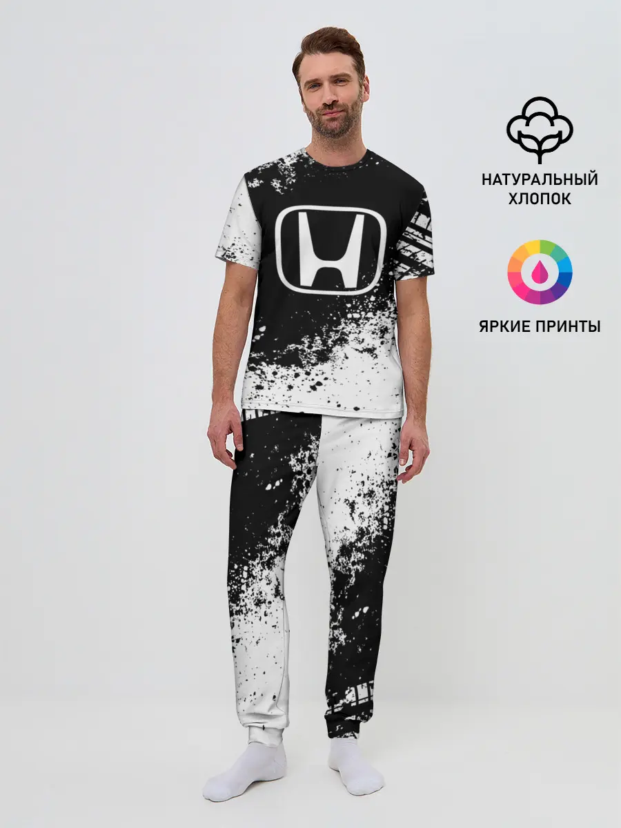 Мужская пижама с брюками / Honda abstract sport