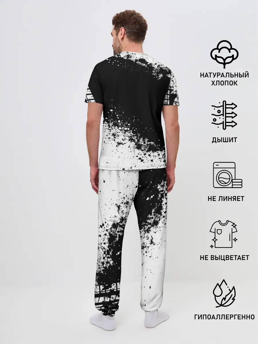 Мужская пижама с брюками / Opel abstract sport