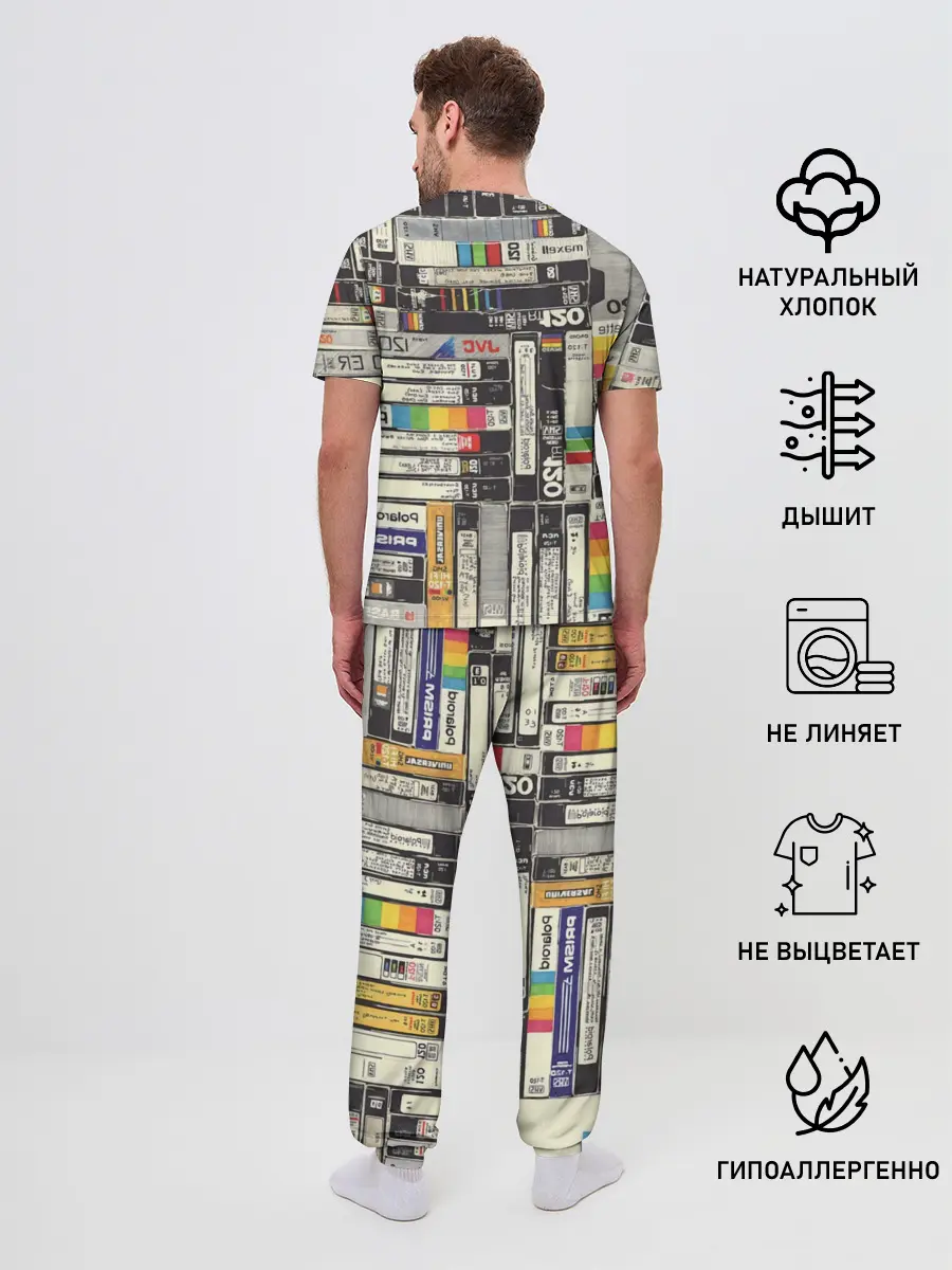 Мужская пижама с брюками / VHS-кассеты