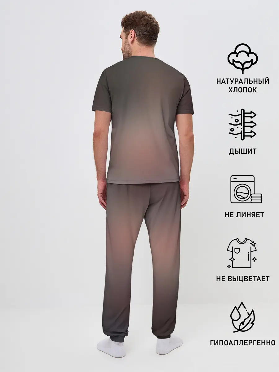 Мужская пижама с брюками / Jieitai Kanochi nite