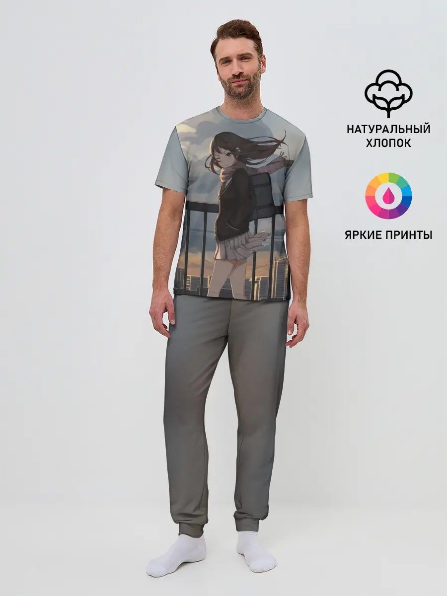 Мужская пижама с брюками / IDOLMASTER. Rin Shibuya