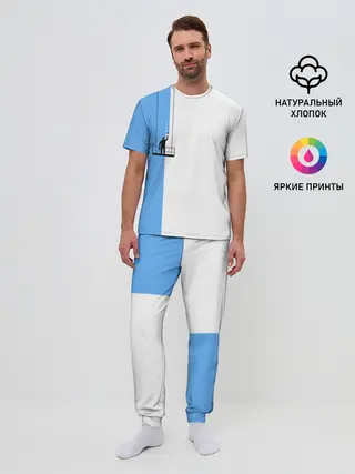 Мужская пижама с брюками / Маляр