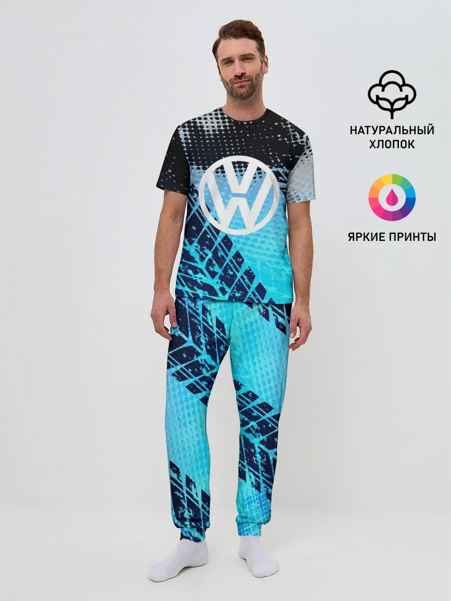 Мужская пижама с брюками / Volkswagen sport auto motors