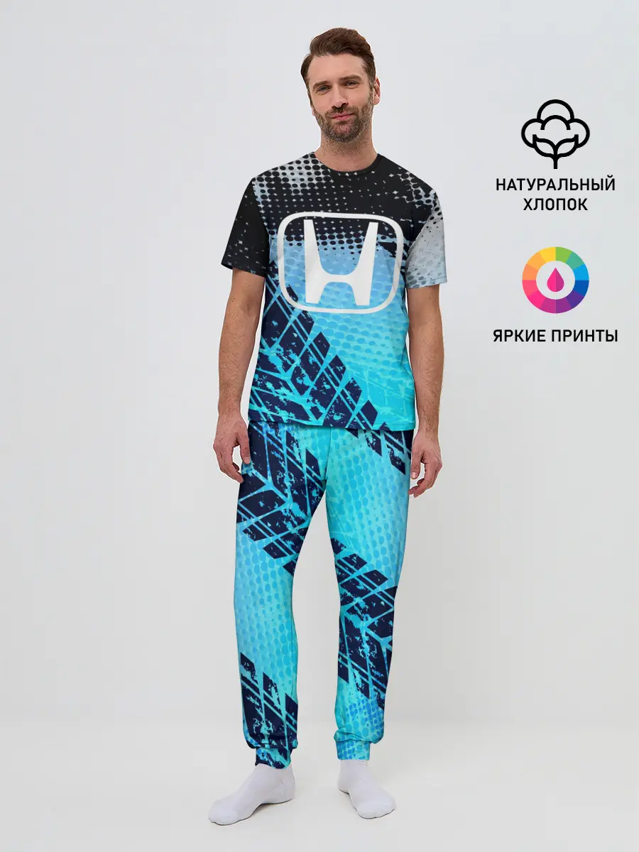 Мужская пижама с брюками / Honda sport auto motors