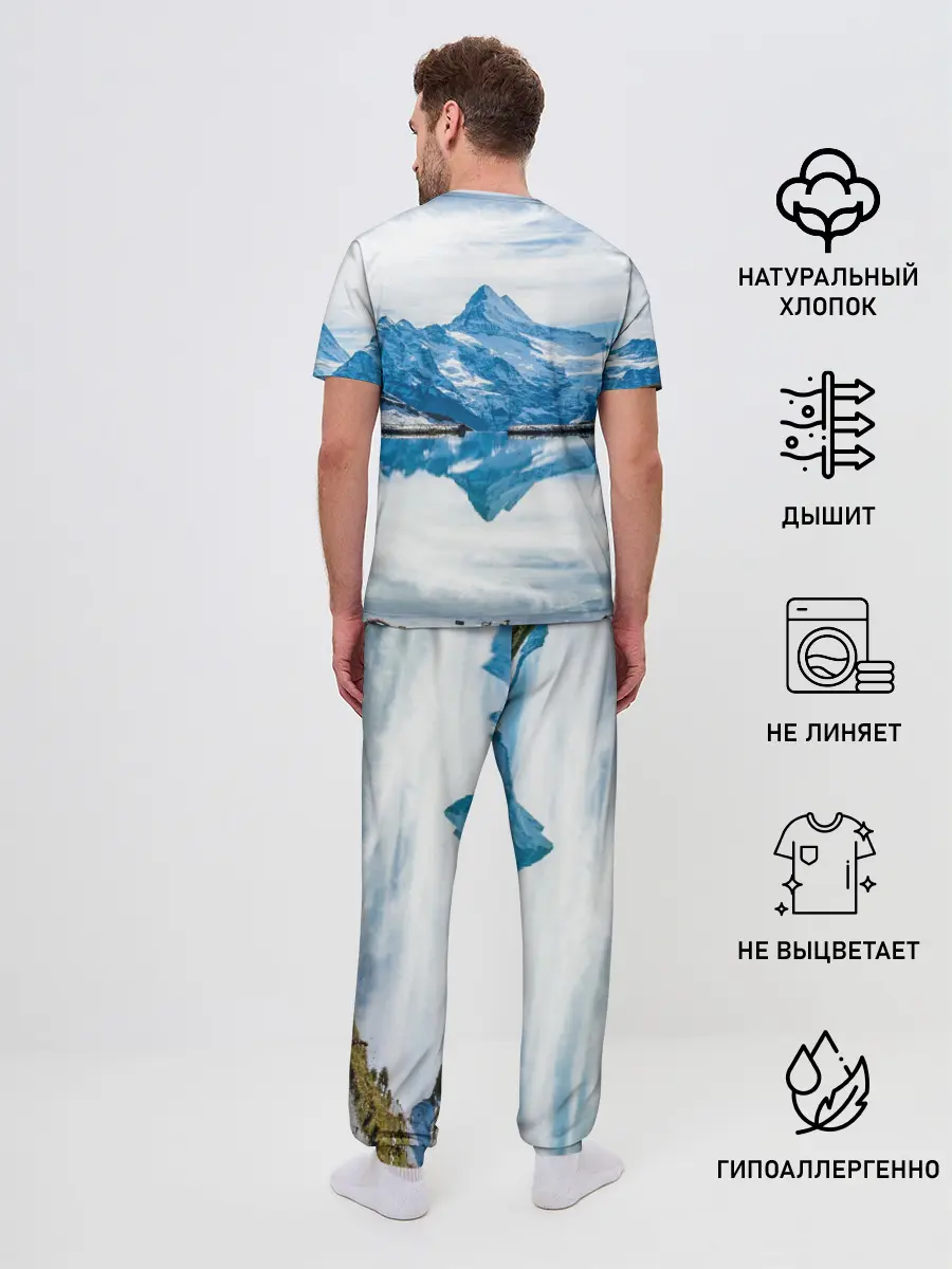 Мужская пижама с брюками / Альпы