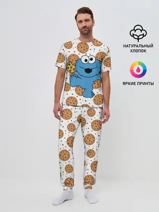 Мужская пижама с брюками / Cookie monster