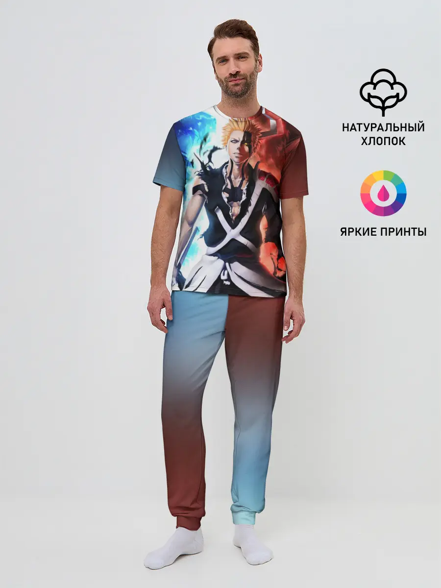 Мужская пижама с брюками / Блич лед и пламень