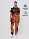 Мужская пижама с брюками / В огне