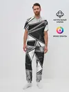 Мужская пижама с брюками / Спортивная геометрия