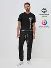 Мужская пижама с брюками / Russia-collection black 2018