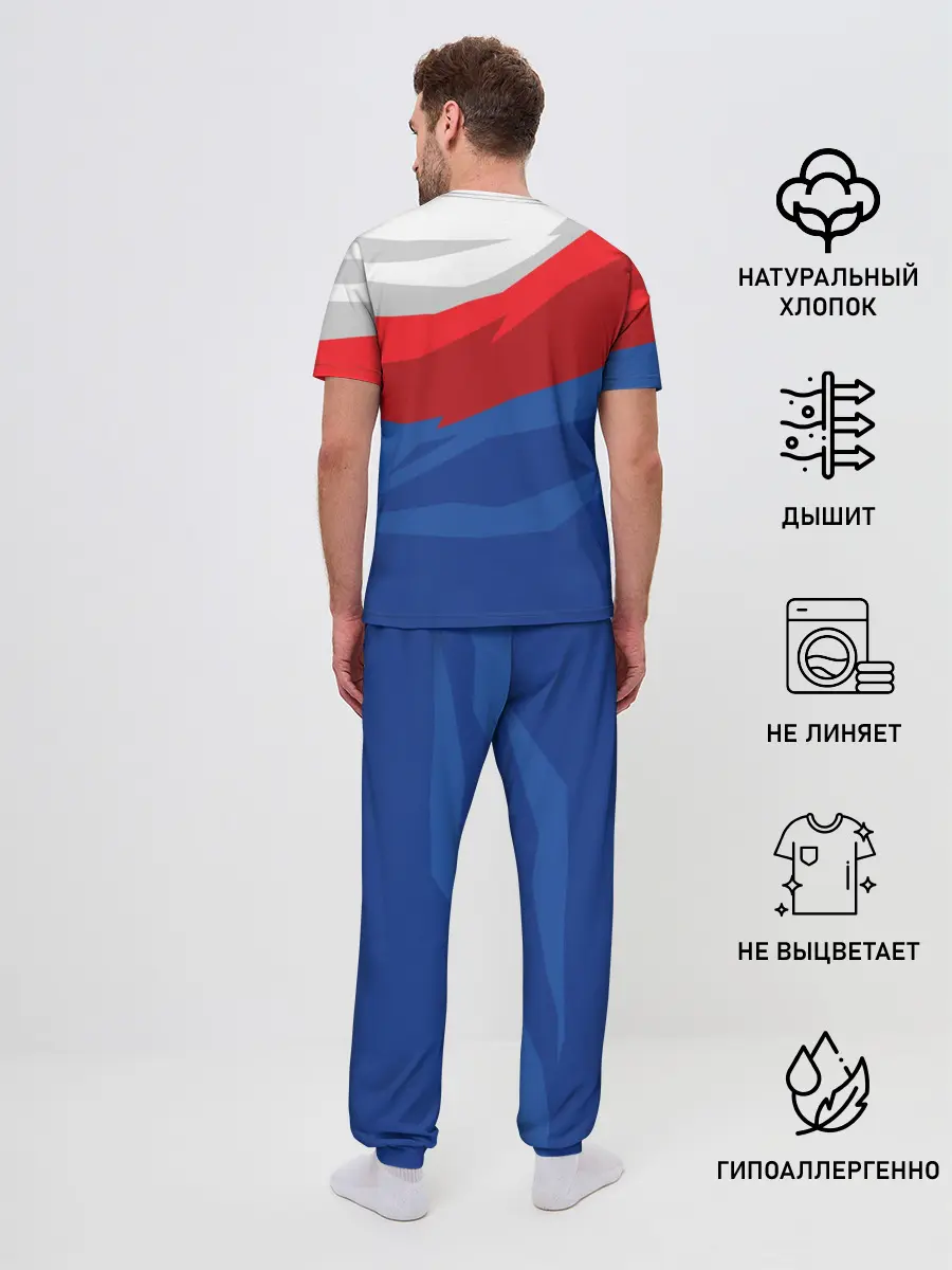 Мужская пижама с брюками / Российский медведь