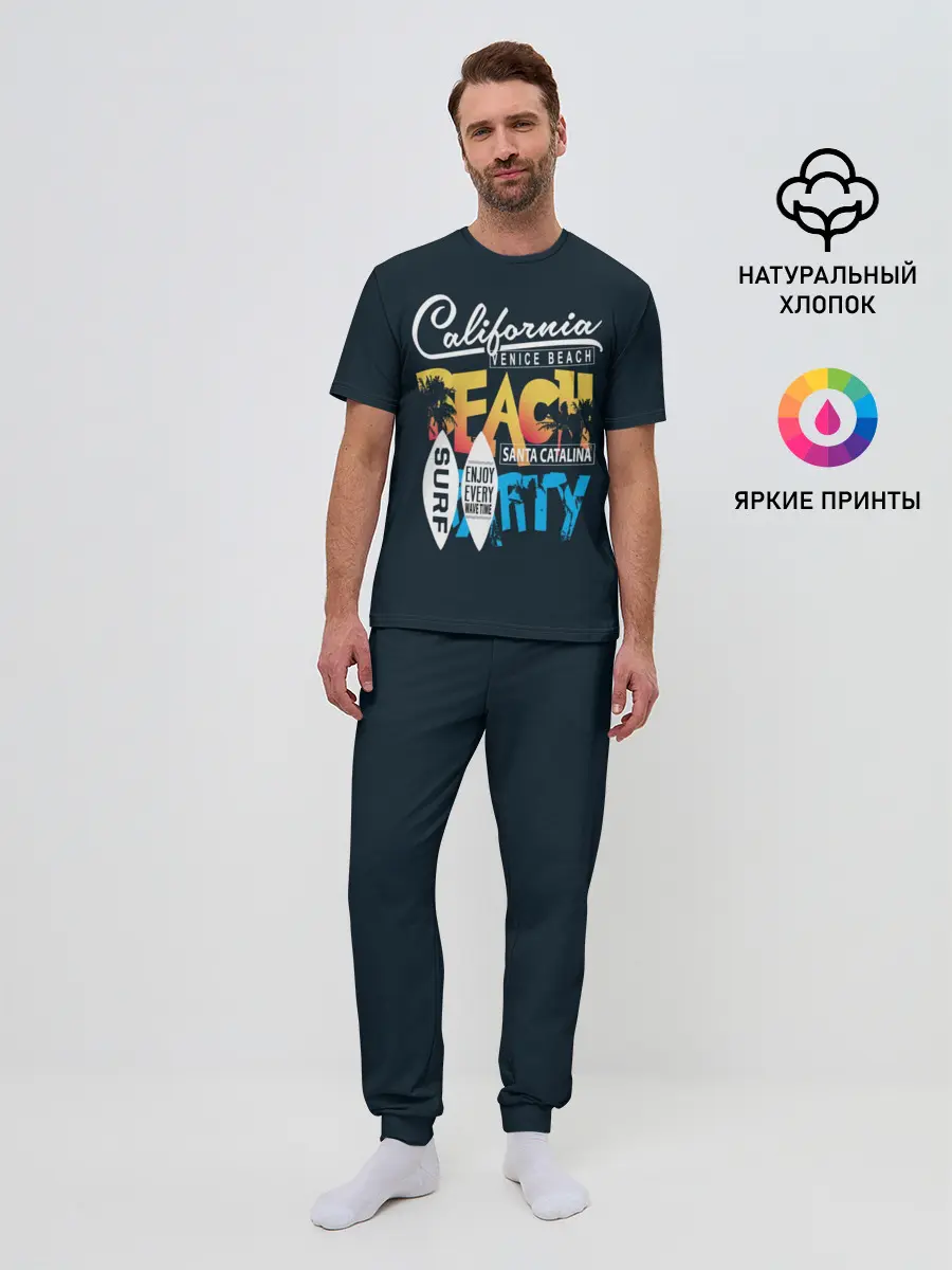 Мужская пижама с брюками / Калифорния