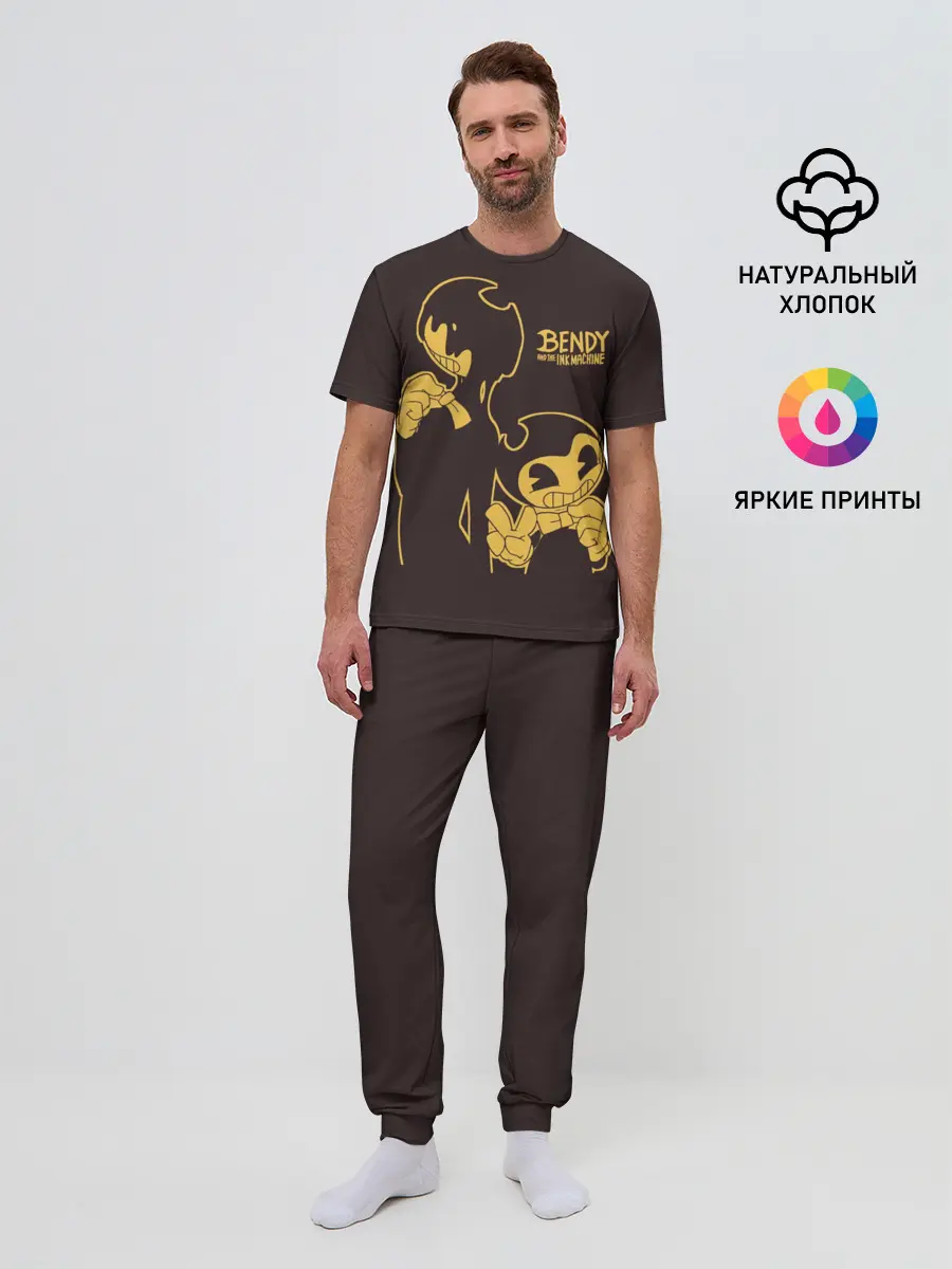 Мужская пижама с брюками / Bendy and the ink machine