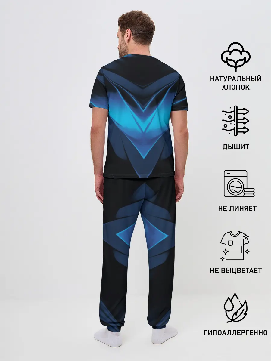 Мужская пижама с брюками / Абстракция