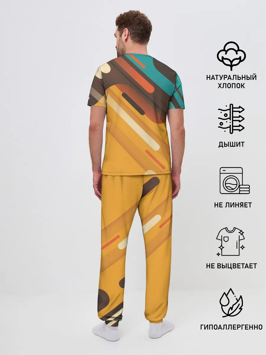 Мужская пижама с брюками / Распальцовка music