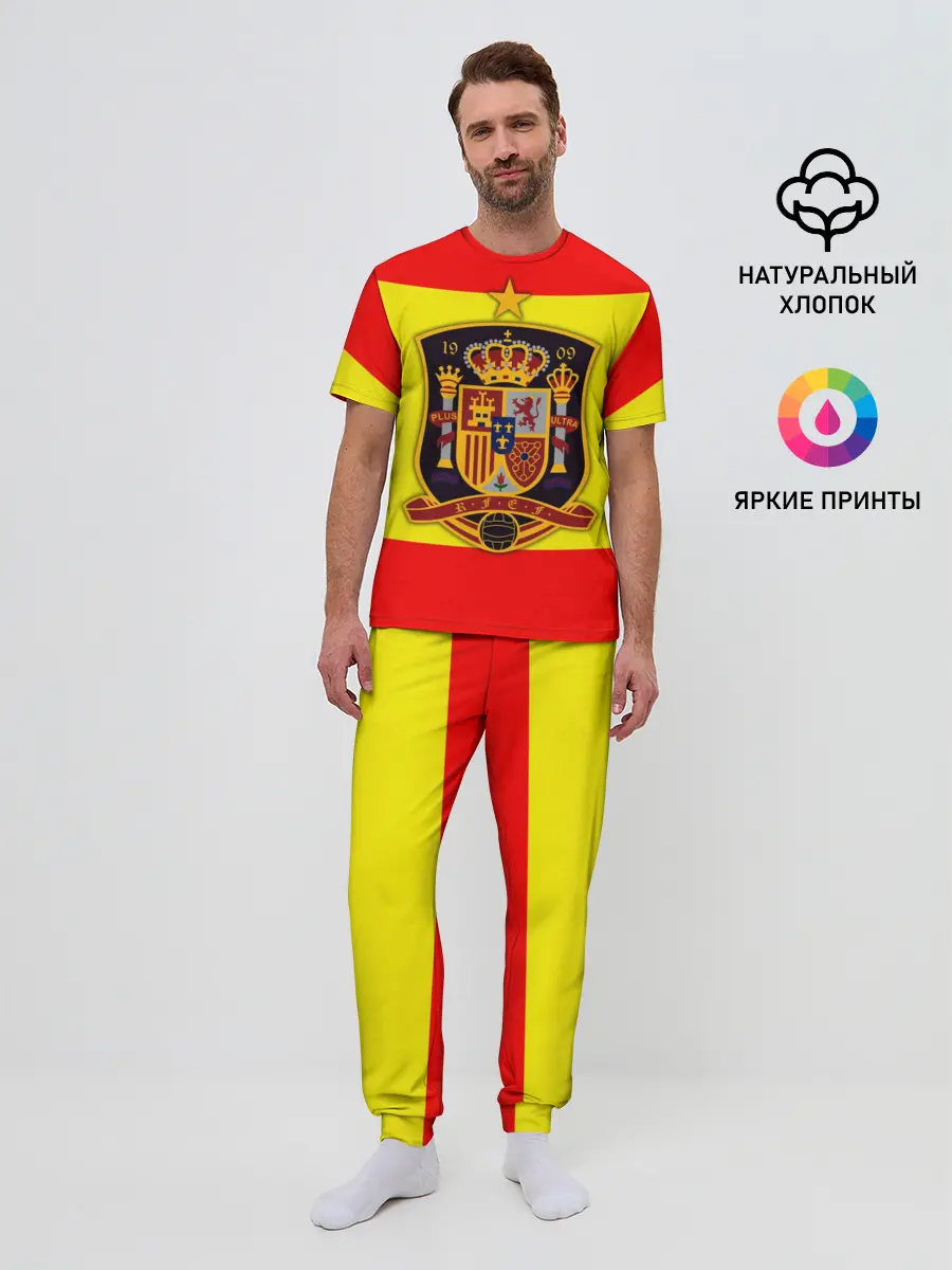 Мужская пижама с брюками / Сборная Испании флаг