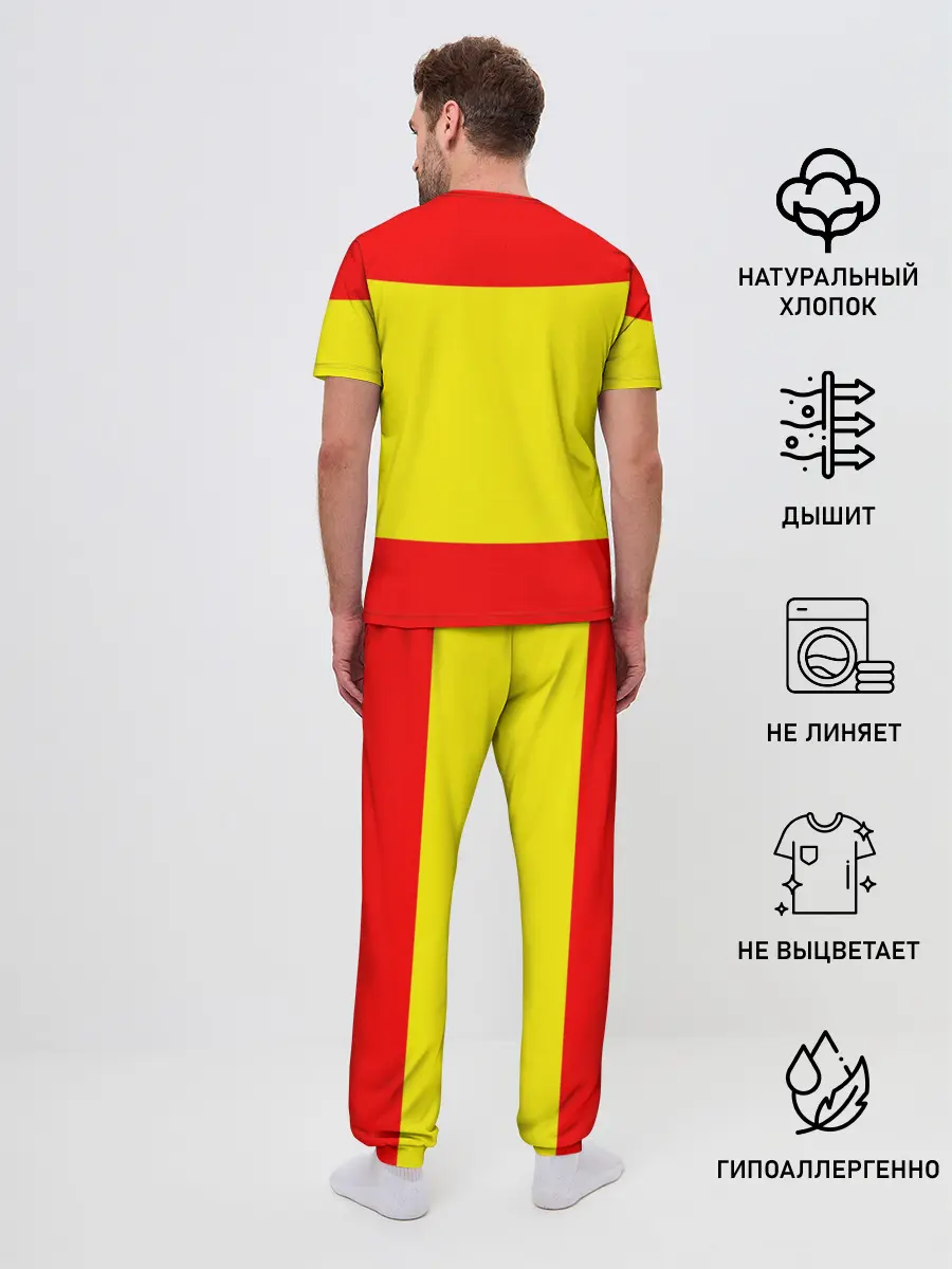 Мужская пижама с брюками / Сборная Испании флаг