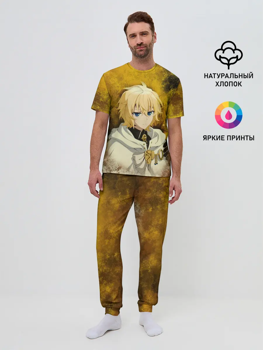 Мужская пижама с брюками / Mikaela Hyakuya