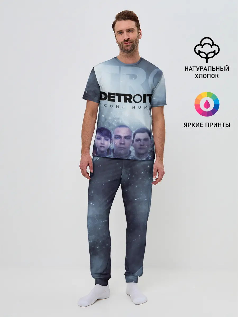 Мужская пижама с брюками / Detroit become human