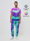 Мужская пижама с брюками / color neon collection