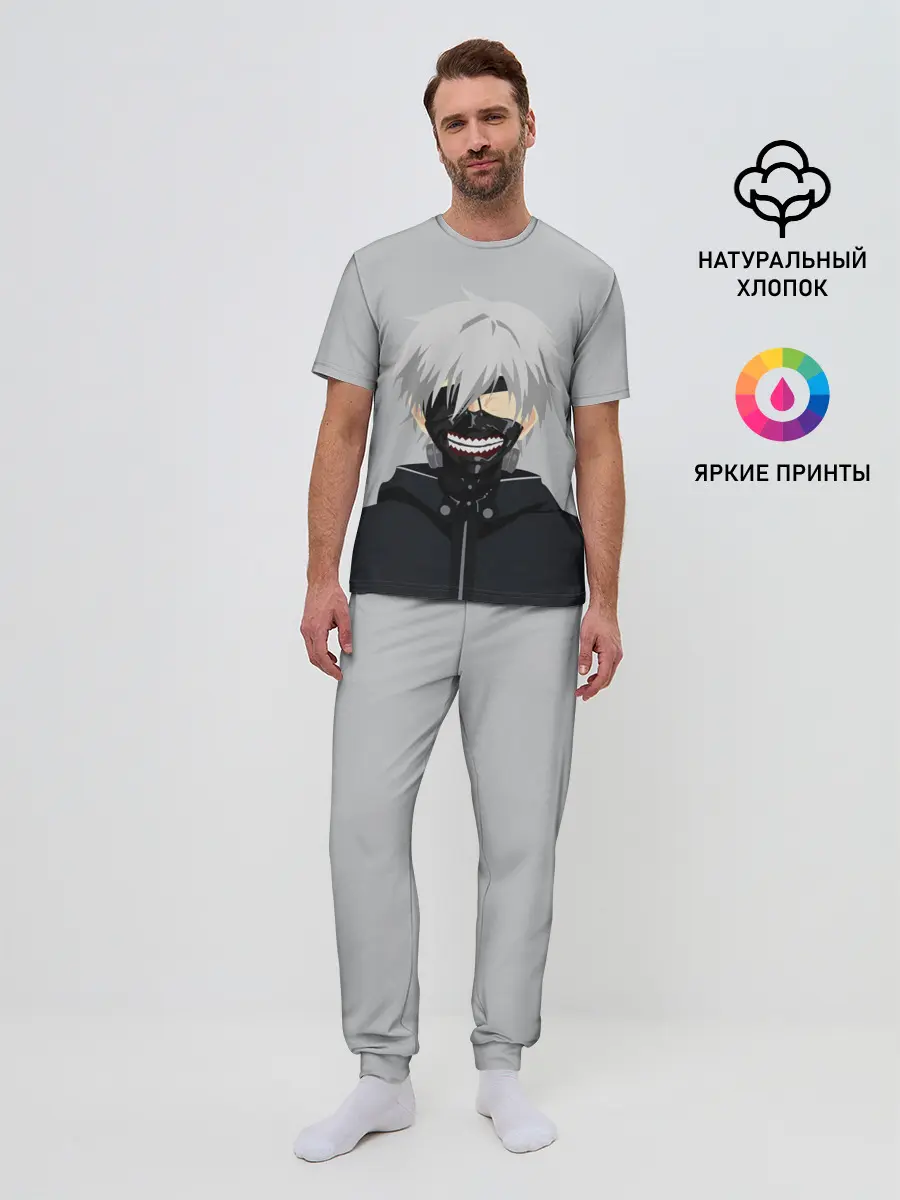 Мужская пижама с брюками / Kaneki Ken в маске