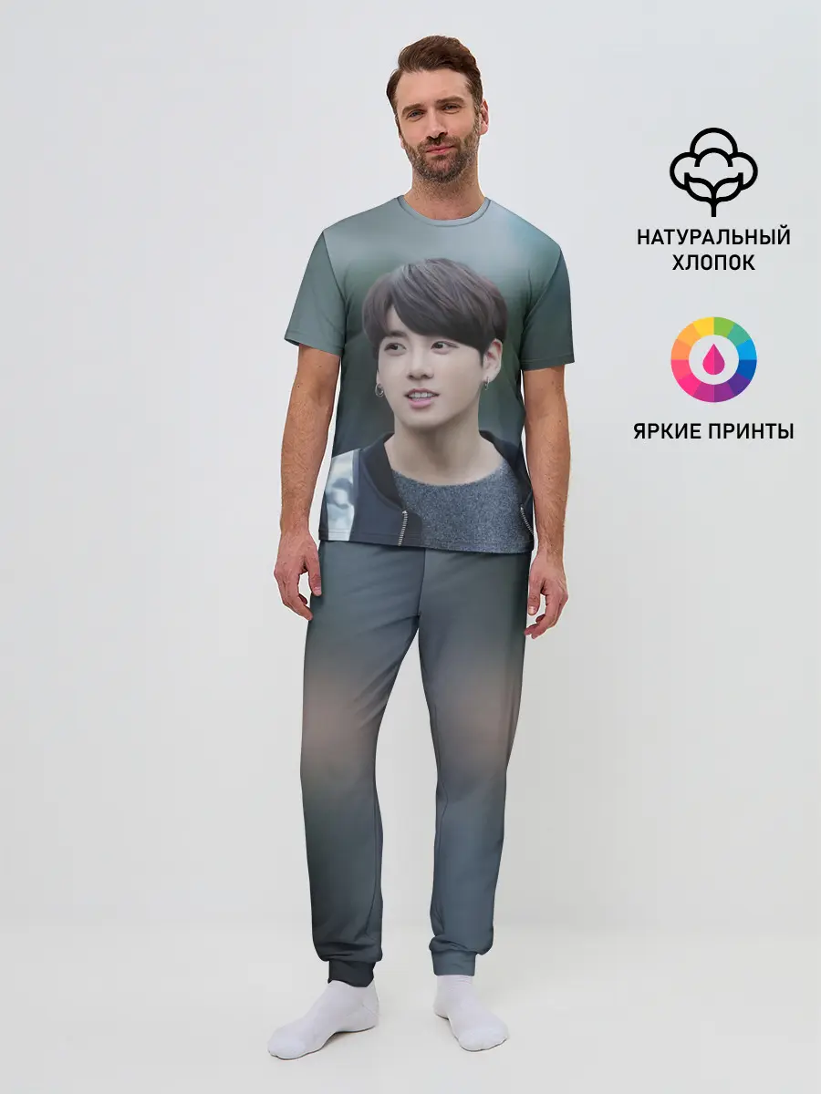 Мужская пижама с брюками / Корейский Поп