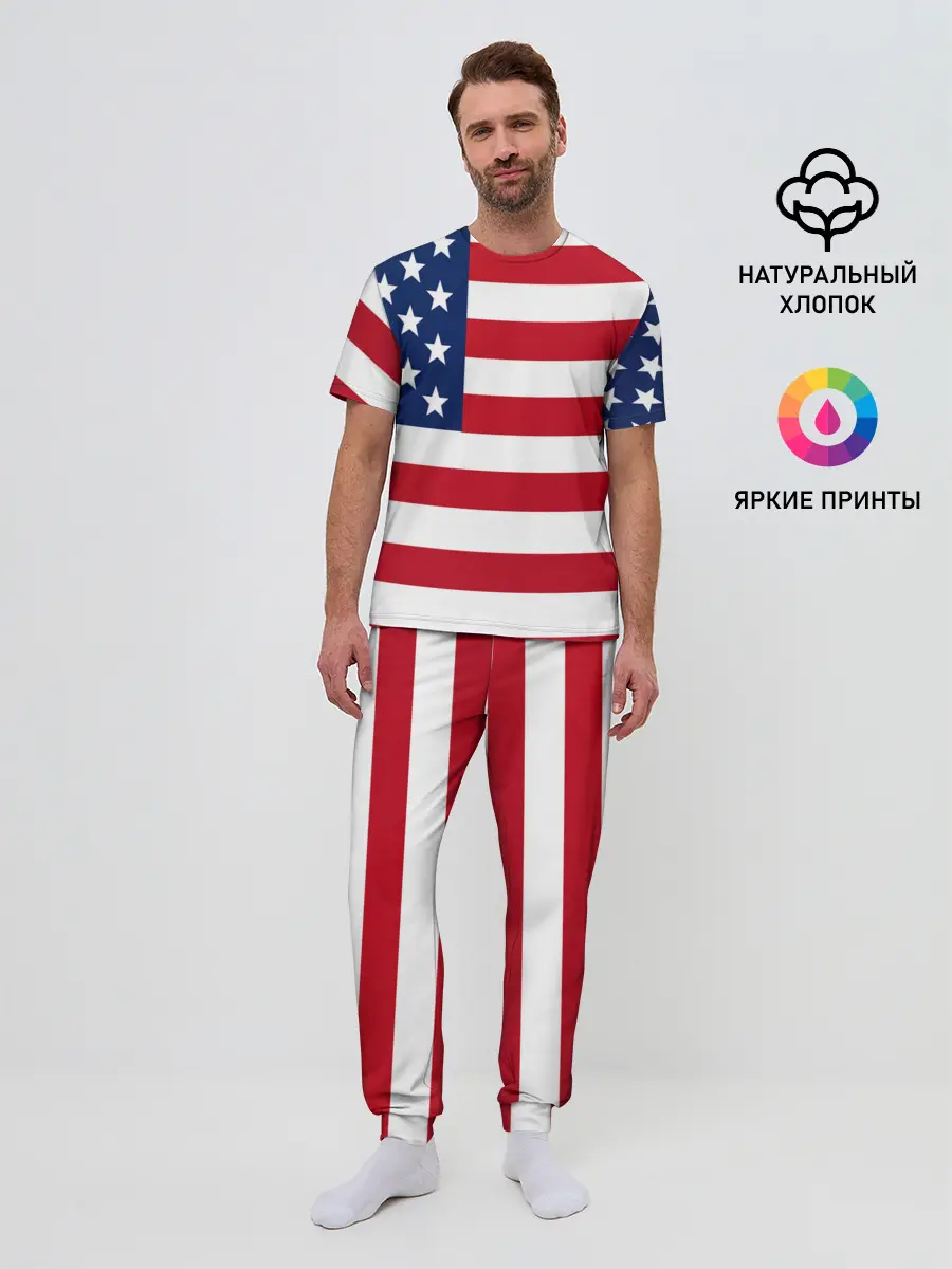 Мужская пижама с брюками / USA
