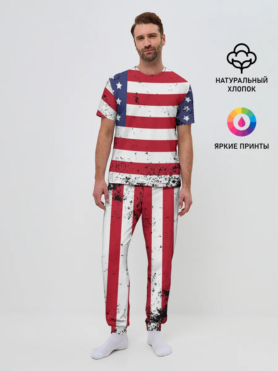 Мужская пижама с брюками / США