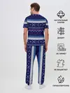 Мужская пижама с брюками / Яркий узор 2
