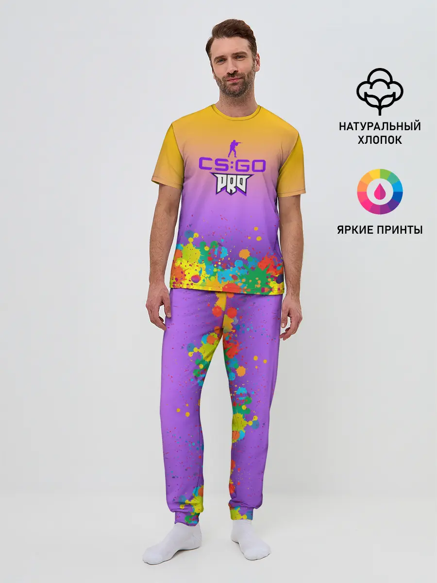 Мужская пижама с брюками / pro100