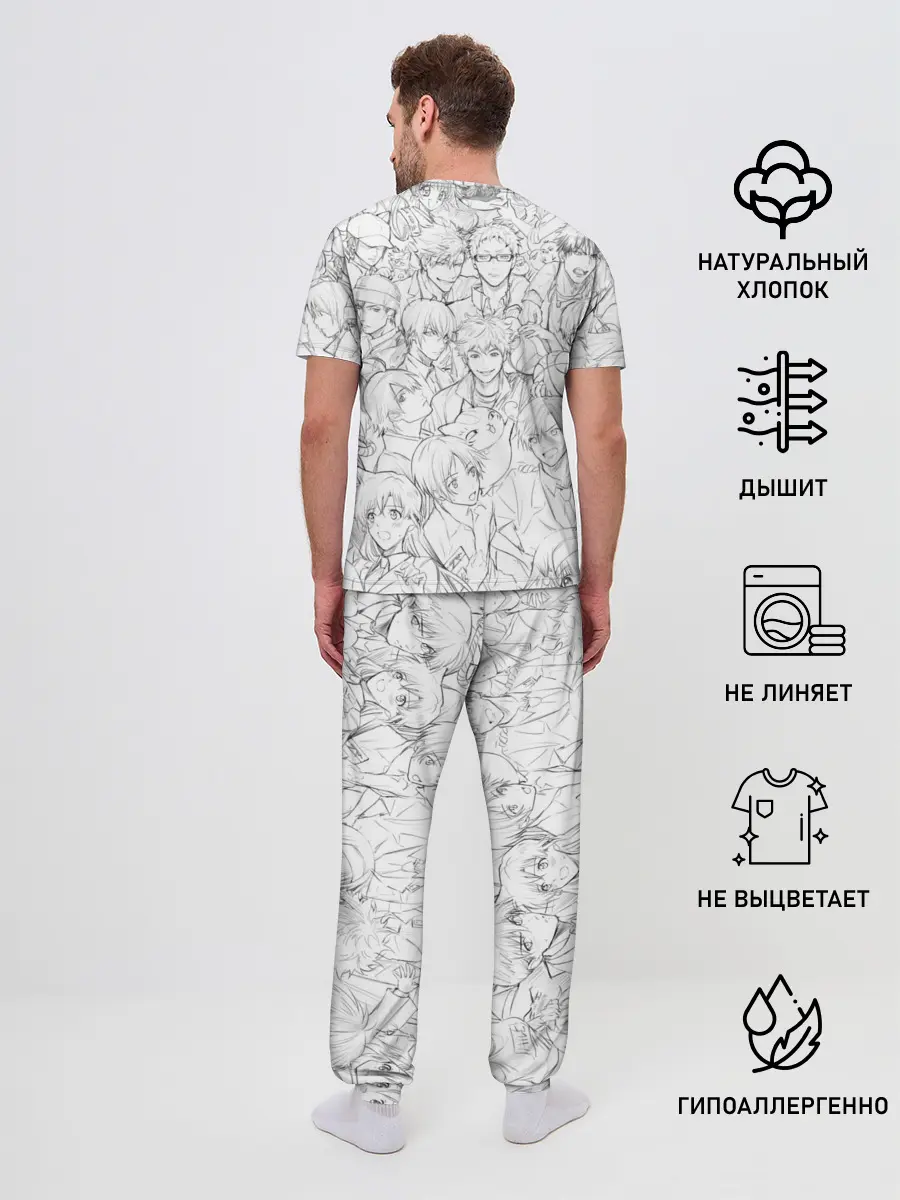 Мужская пижама с брюками / MANGA DRAWINGS
