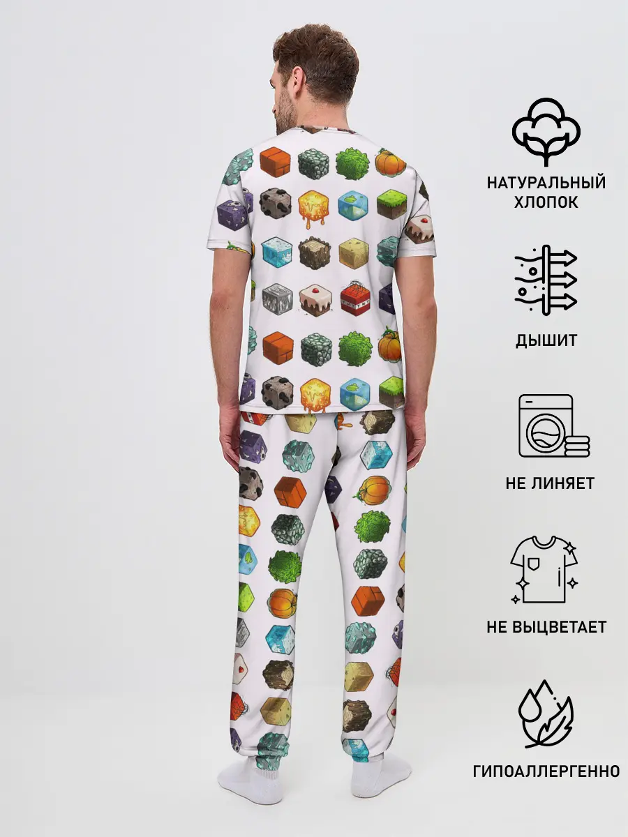 Мужская пижама с брюками / Minecraft