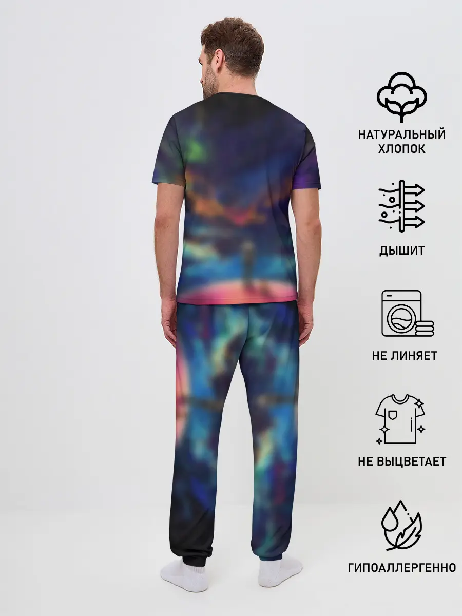 Мужская пижама с брюками / Арт