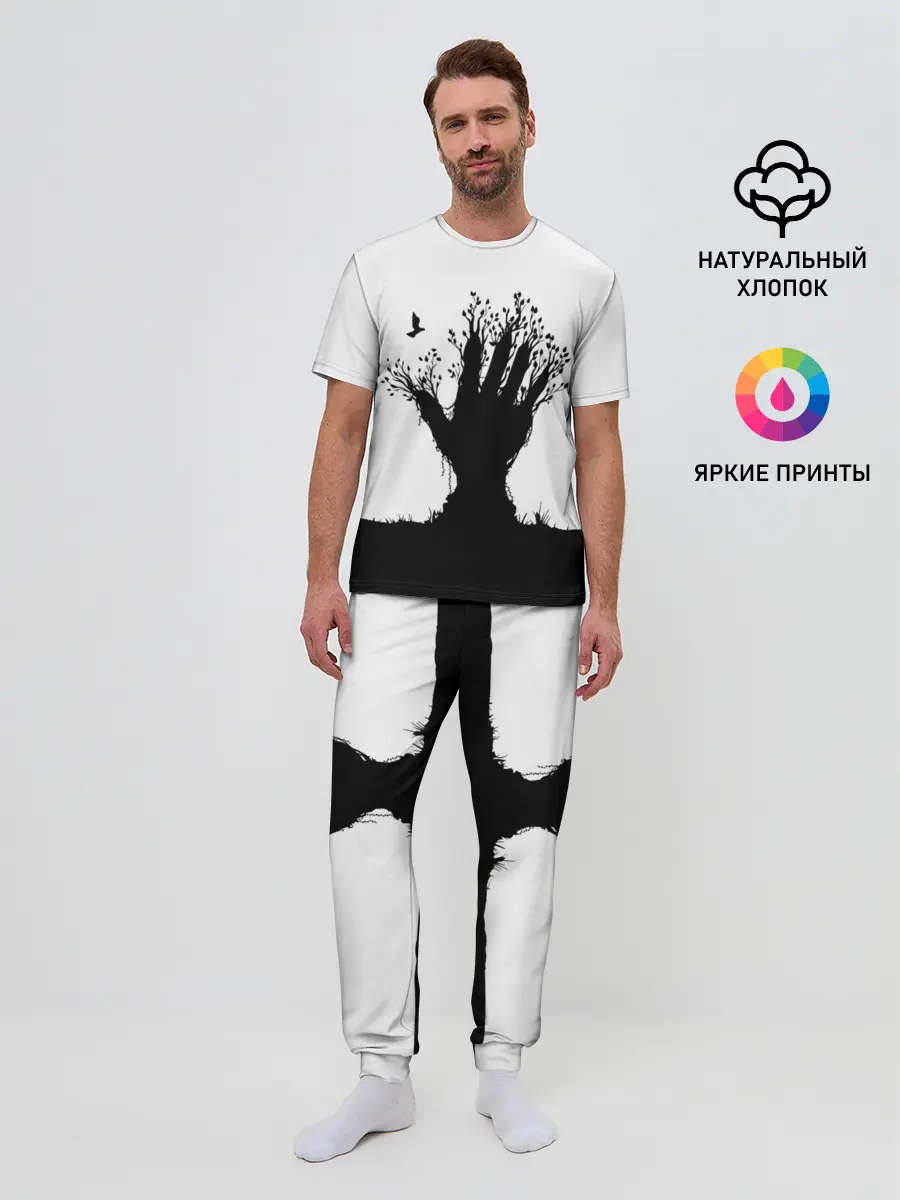 Мужская пижама с брюками / Дерево