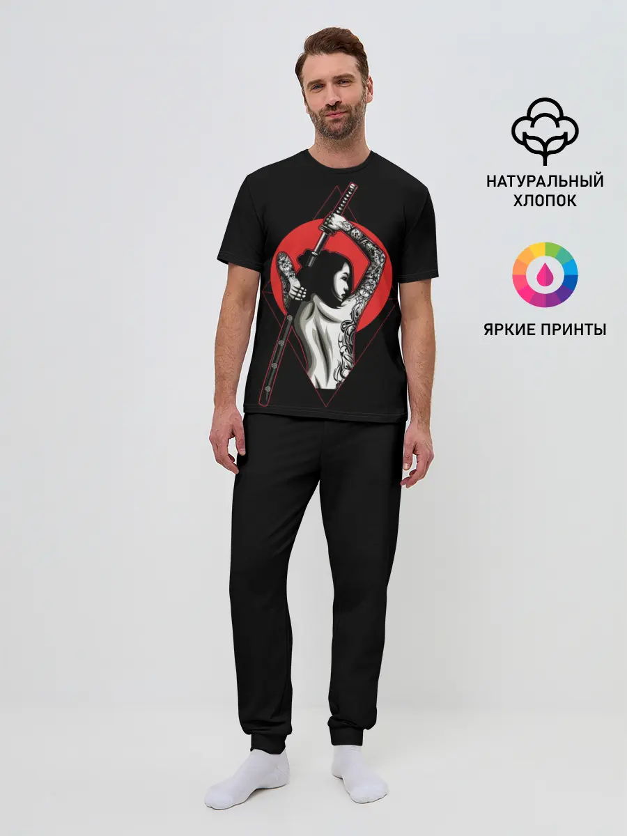 Мужская пижама с брюками / Девушка с мечом