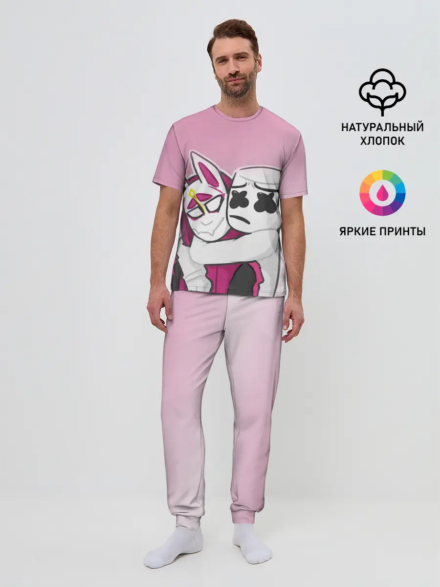 Мужская пижама с брюками / Fortnite Marshmello