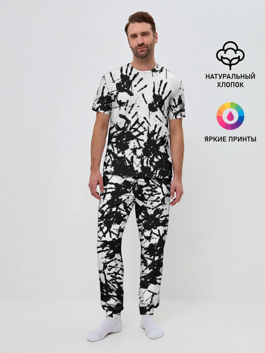 Мужская пижама с брюками / Отпечатки - DEATH STRANDING