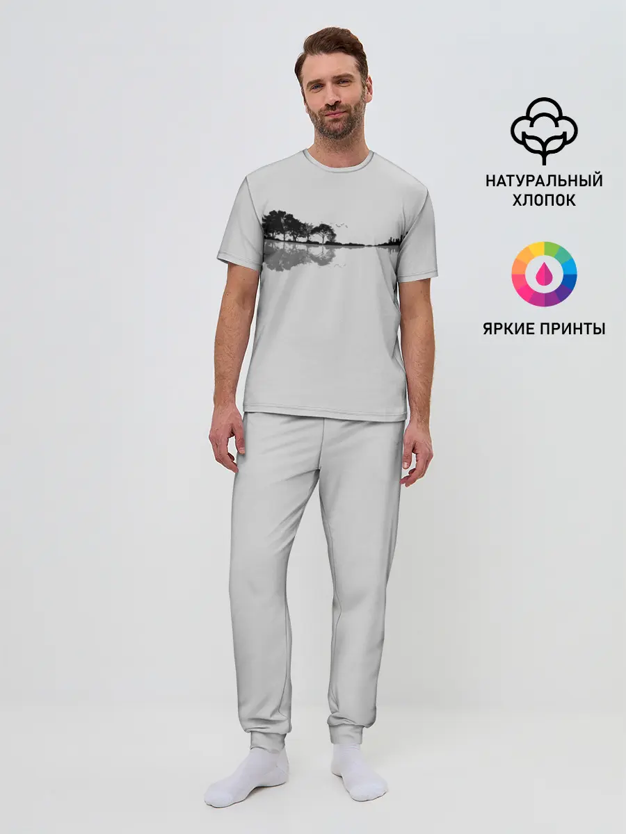 Мужская пижама с брюками / Nature Guitar