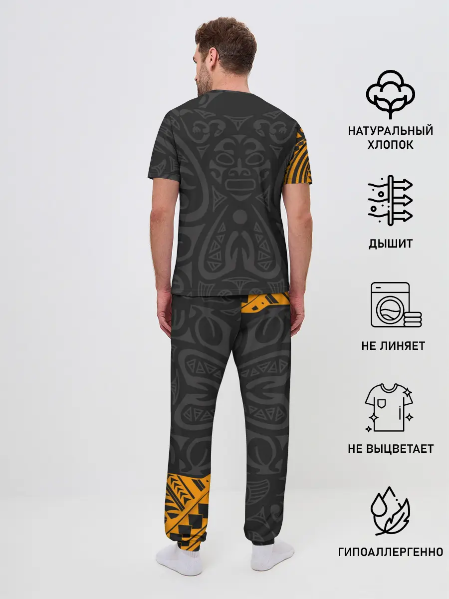 Мужская пижама с брюками / Polynesian tattoo